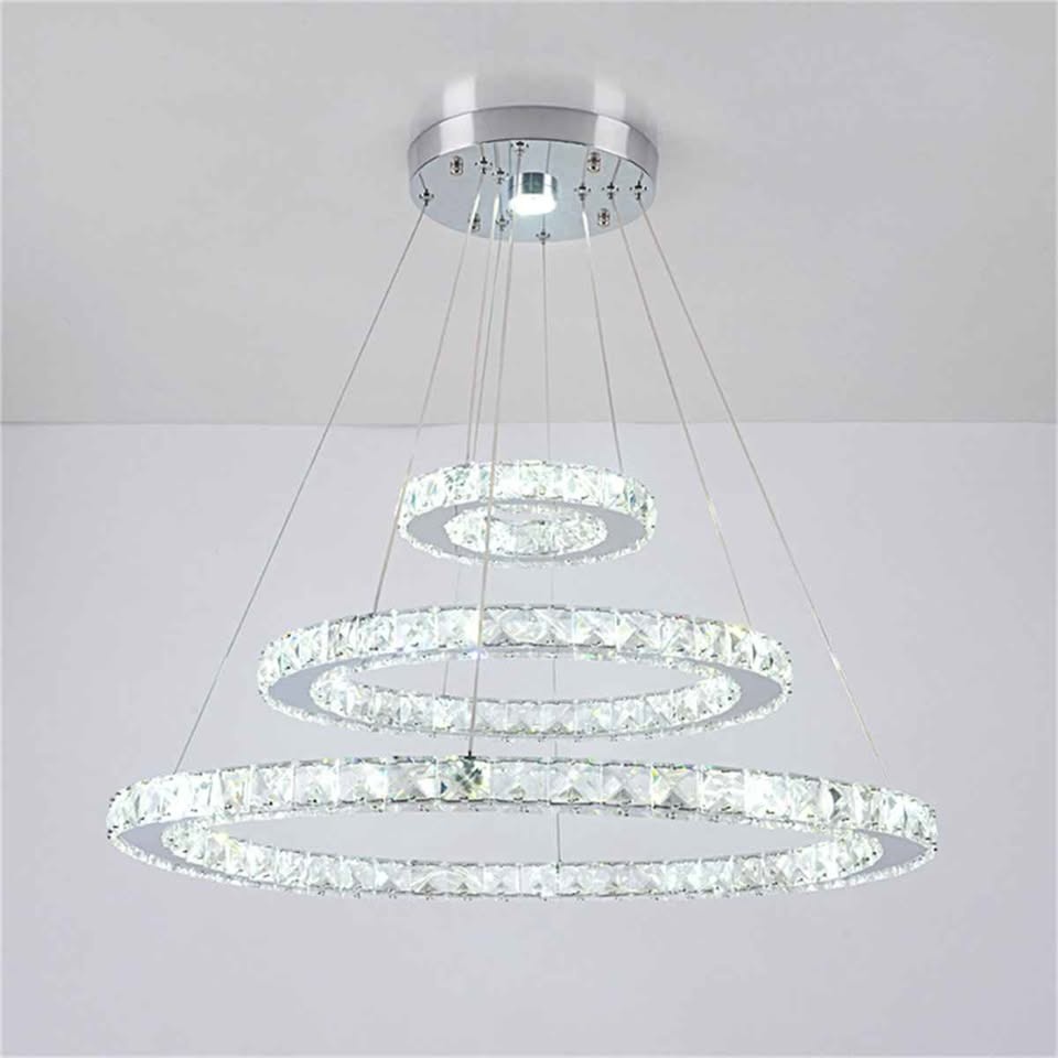 Daveonte 3-Light LED Chandelier with Crystal Details - photo 2