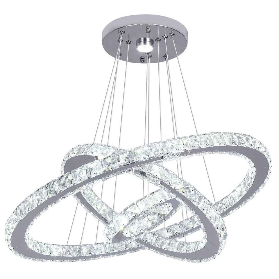 Daveonte 3-Light LED Chandelier with Crystal Details - photo 3