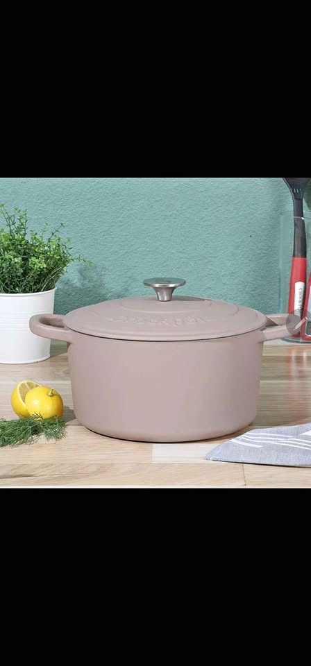 Crock Pot Artisan 5-Quart Cast Iron Dutch Oven Pot w/ Lid
