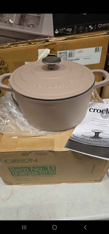 Crock Pot Artisan 5-Quart Cast Iron Dutch Oven Pot w/ Lid - photo 4