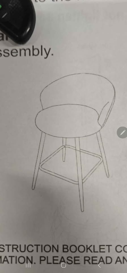 Padded Counter Stool with Metal Frame (Set of 2) - photo 4