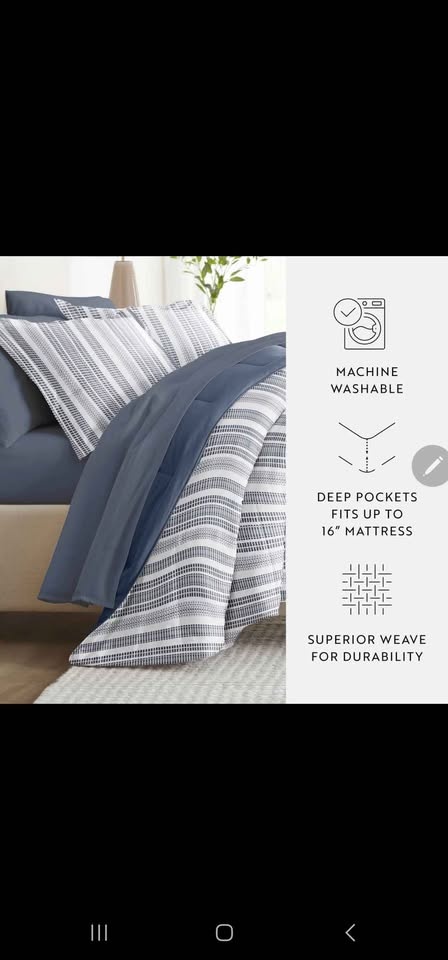 7 Piece Bedding Set - Comforter & Sheets - photo 4
