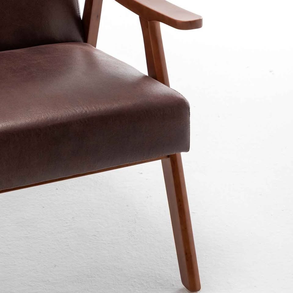 Jantavis 23" Wide Solid Wood Frame Upholstered Mid Century Armch - photo 2