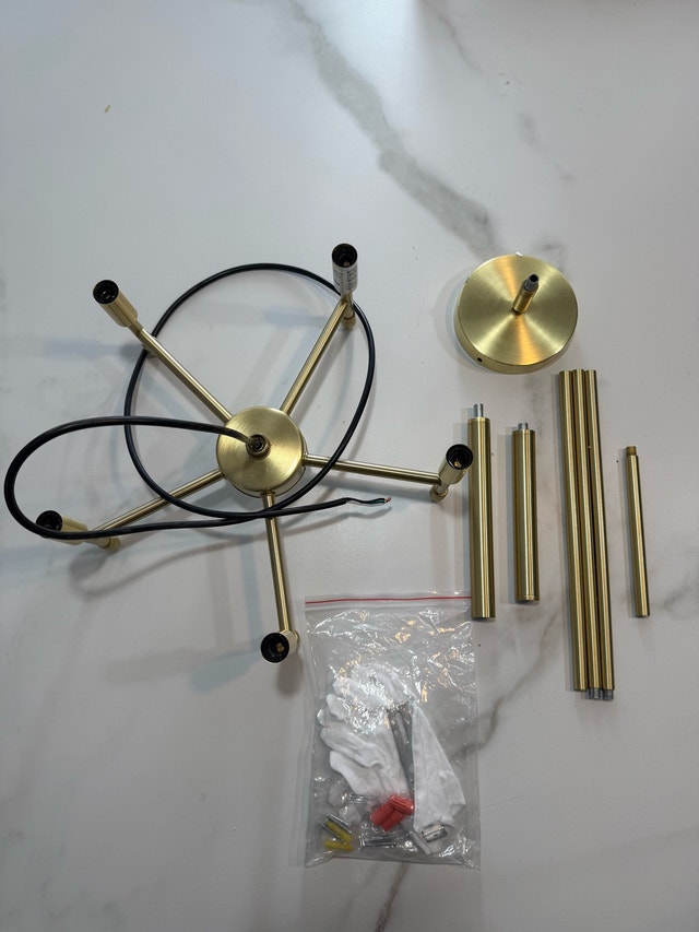 Presidio 5-Light Gold & Black Chandelier - photo 5