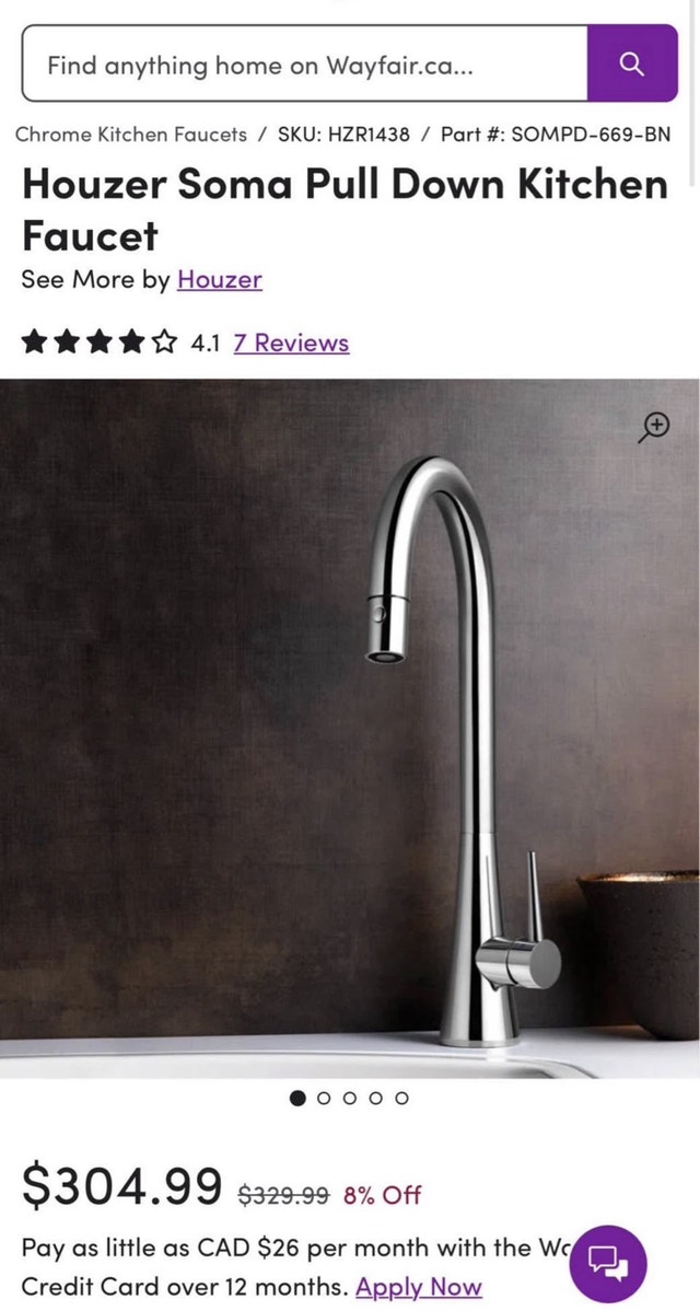 Houzer Soma Pull-Down Kitchen Faucet – Solid Brass