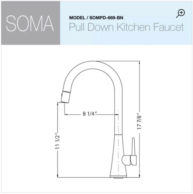 Houzer Soma Pull-Down Kitchen Faucet – Solid Brass - photo 5
