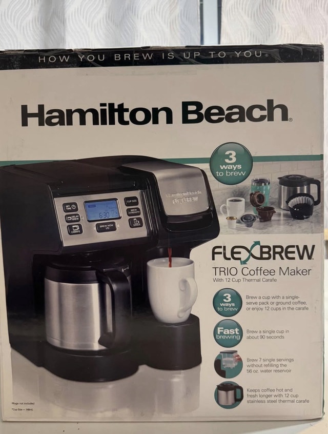 Hamilton Beach FlexBrew TRIO Coffee Maker - 12-Cup Thermal