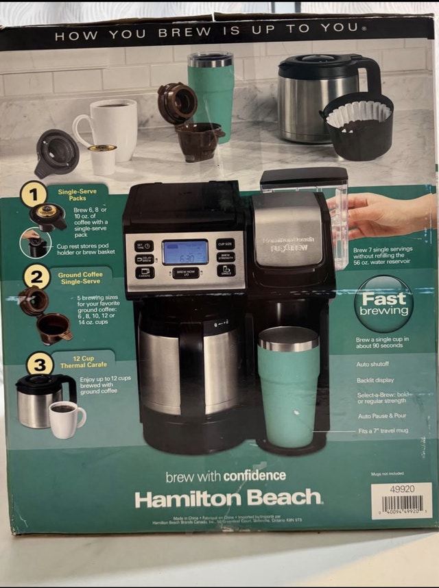 Hamilton Beach FlexBrew TRIO Coffee Maker - 12-Cup Thermal - photo 4