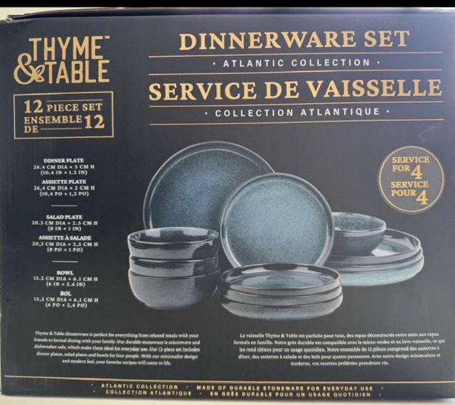 Table Atlantic Blue Dinnerware Set – 8 Pieces (Missing 4 Bowls)
