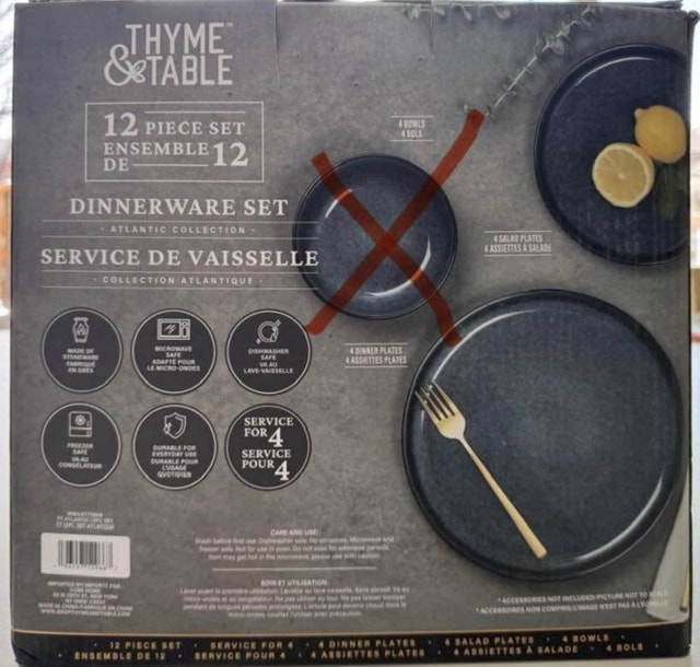 Table Atlantic Blue Dinnerware Set – 8 Pieces (Missing 4 Bowls) - photo 3