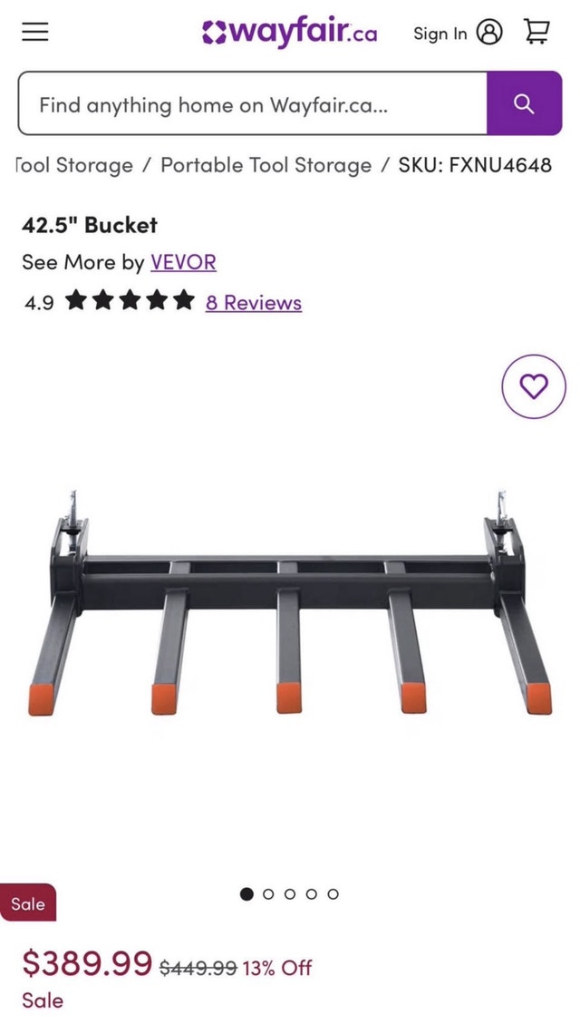 Heavy-Duty 42.5" Bucket Tooth Bar - 2600 lb Capacity