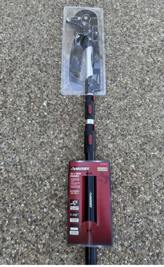 HUSKY 15 in. Steel Blade with 16-ft Telescopic Tree Pruner