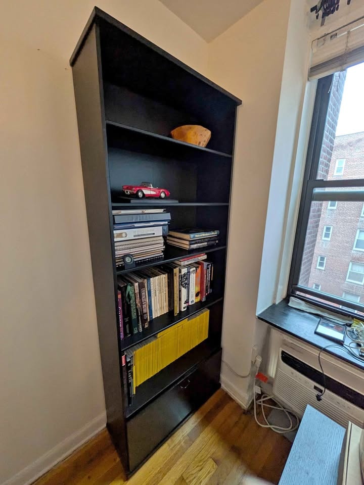 Real wood IKEA Bookshelf with file drawer