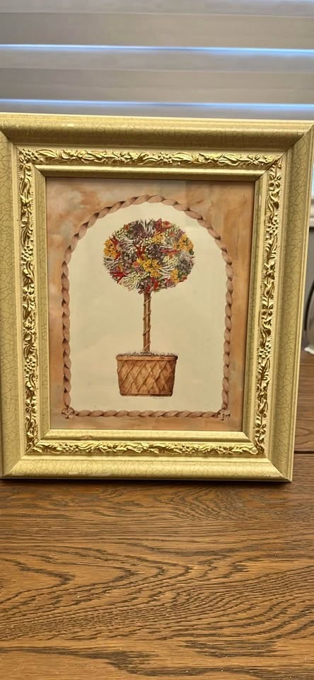 Gold Framed Topiary Art