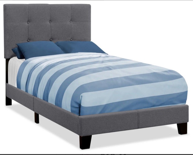 Twin Bed Frame (modern grey) for sale - 50% OFF