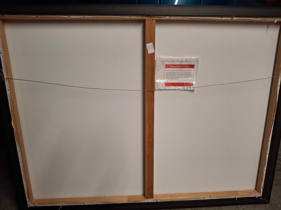 Set of 2 Large Copper Framed Floating Painted Artwork - photo 5