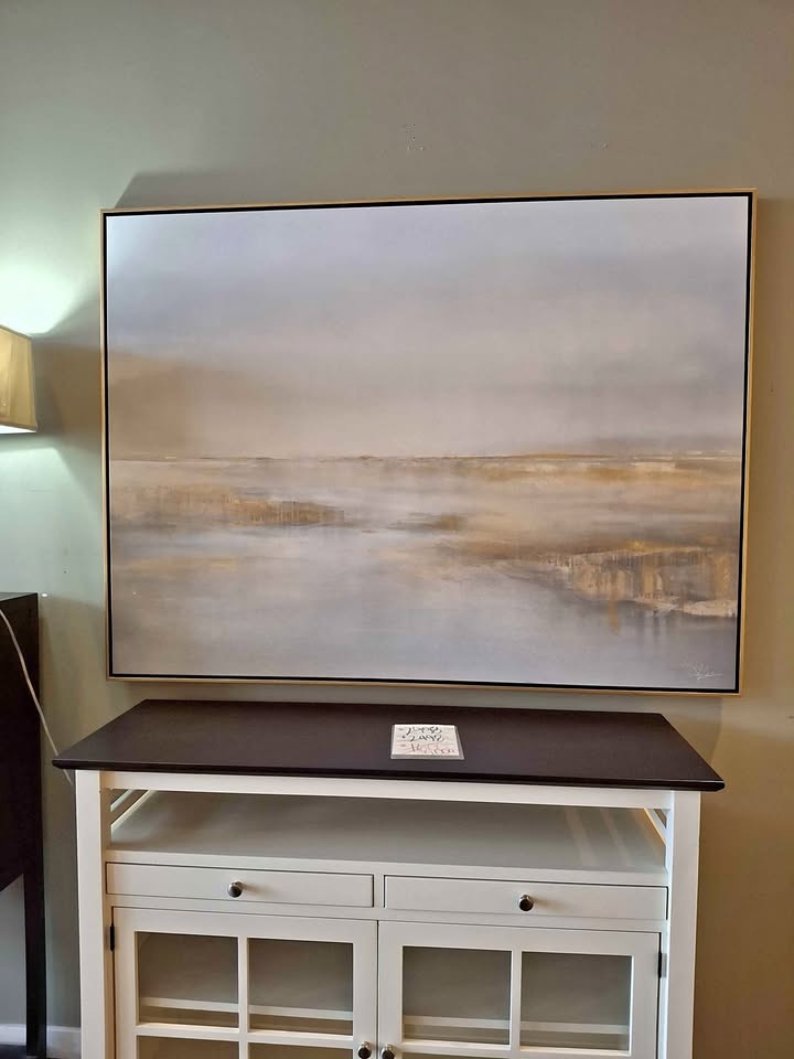 Large Polygold Float Framed Canvas Painting Nature Artwork