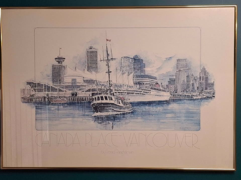 Gerard Paraghamian Framed Painting Canada Place Vancouver - photo 2