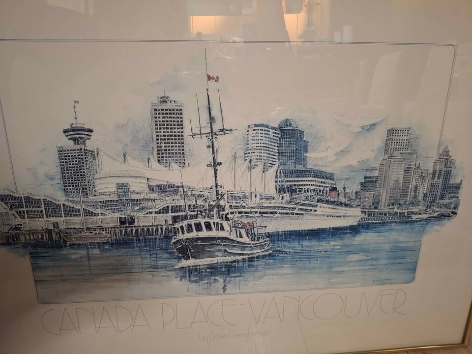 Gerard Paraghamian Framed Painting Canada Place Vancouver - photo 3