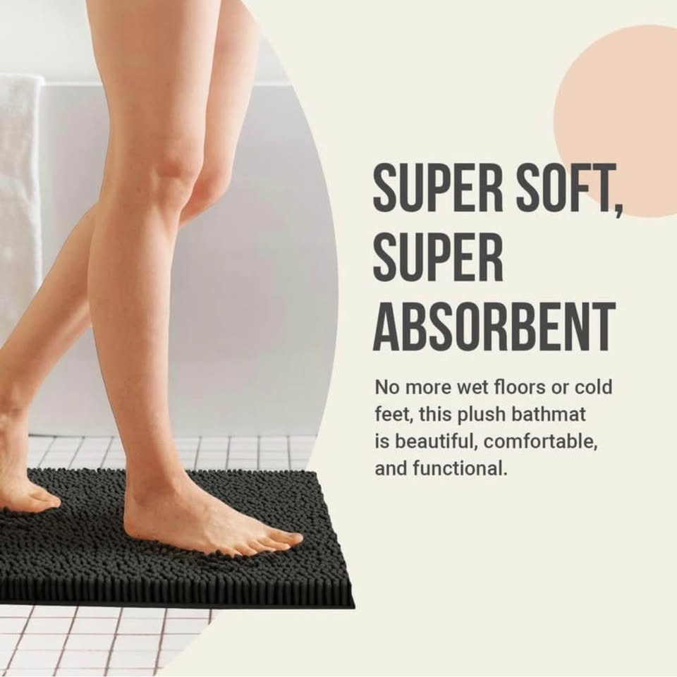 ITSOFT Plush Bathroom Rug 59x21 - White - photo 2