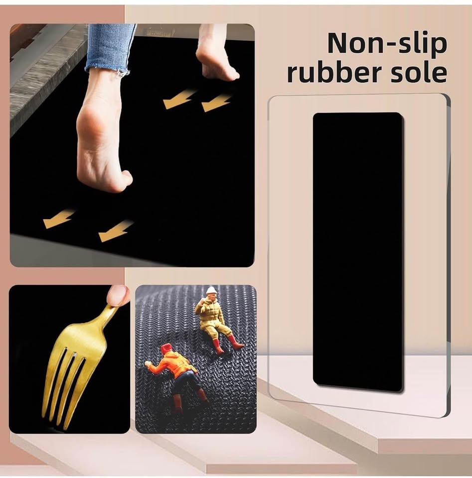 Black Diatomaceous Earth Bath Mat - Quick Dry, Non-Slip - photo 2