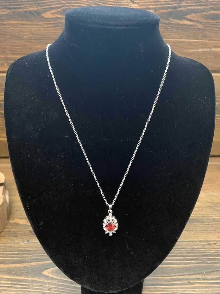 Ruby Necklace & Earring Set - photo 2
