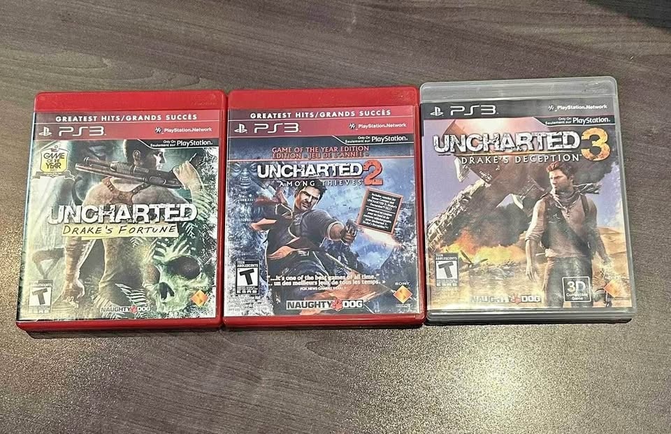 PS3 Uncharted 1, 2 and 3 Lot