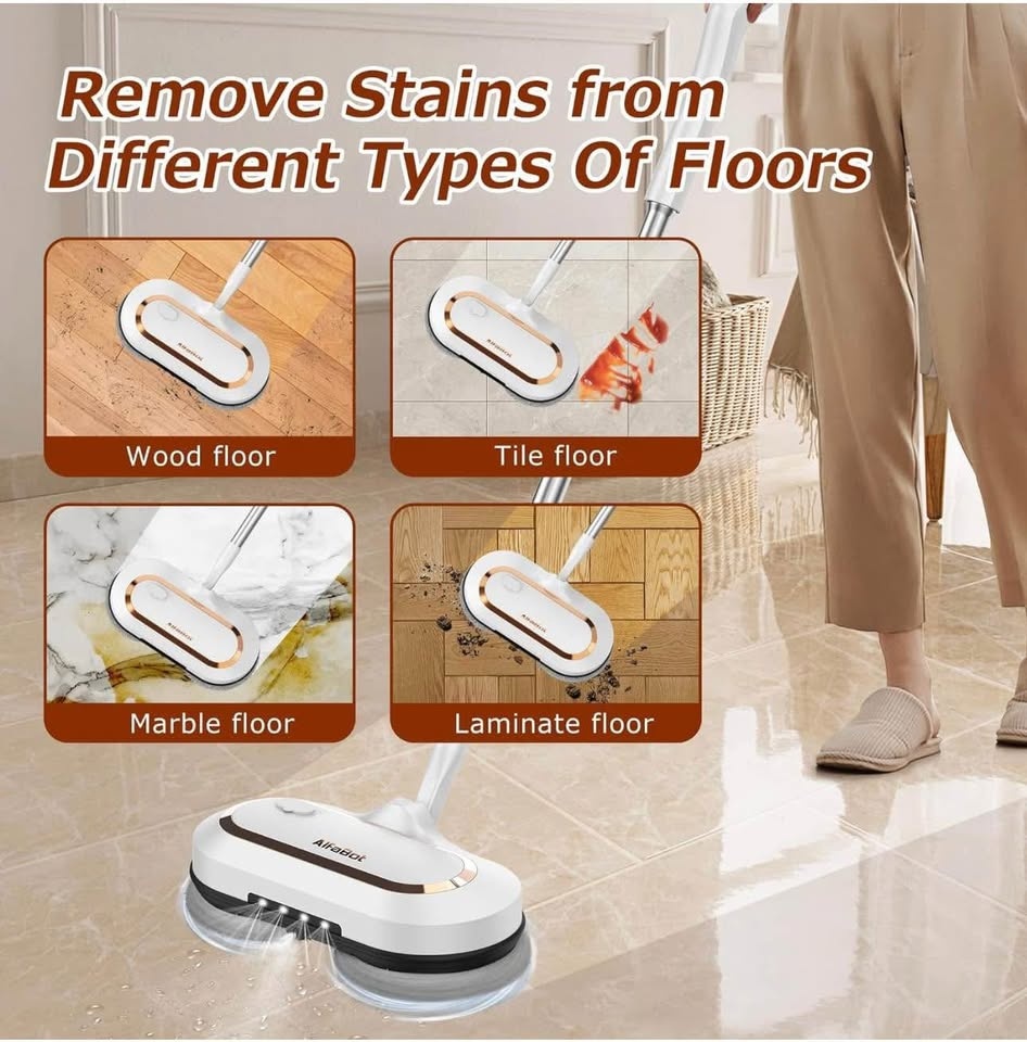 Alfabot S2 Cordless Spin Mop w/ LED Headlight & Sprayer - photo 5