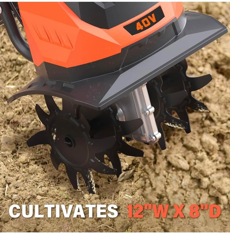 New Maxlander 40V Cordless Tiller w/ 2 Batteries & Charger - photo 5
