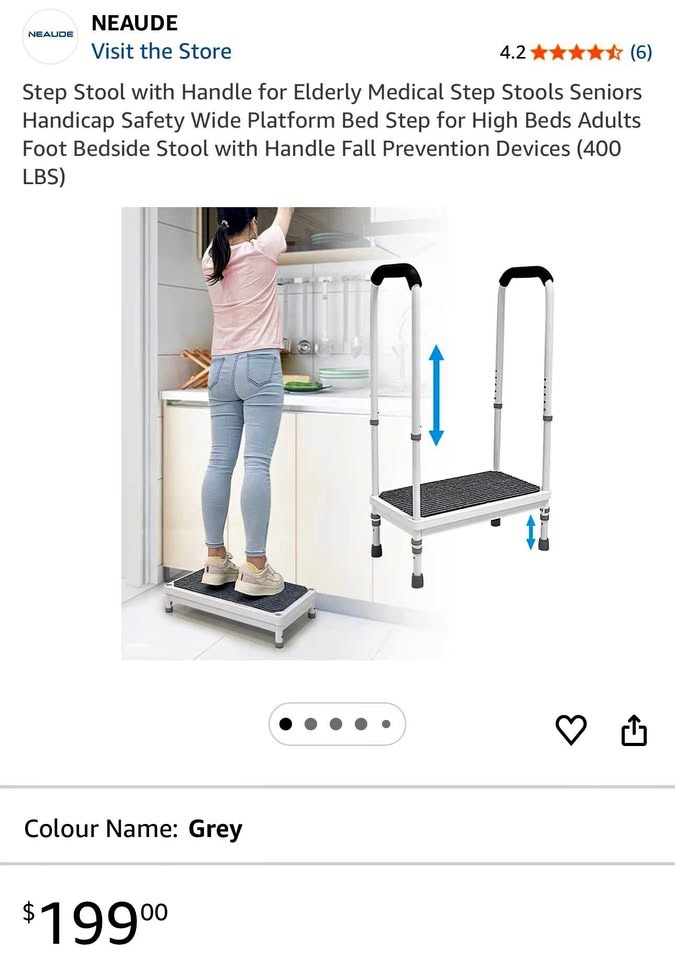 New in box Step stool with handle for elders (400 lbs)