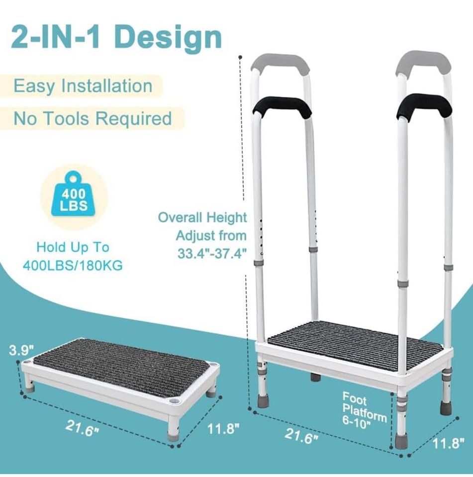 New in box Step stool with handle for elders (400 lbs) - photo 2