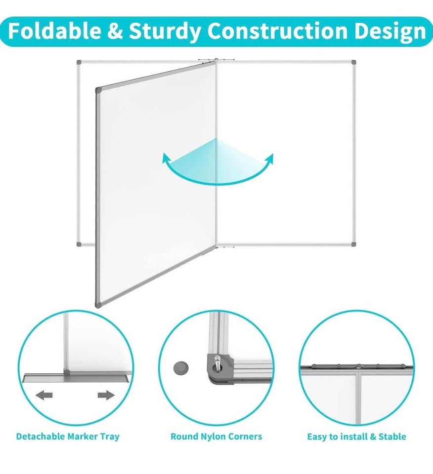 New JilOffice Magnetic Foldable Whiteboard - 48x36 Inch - photo 4