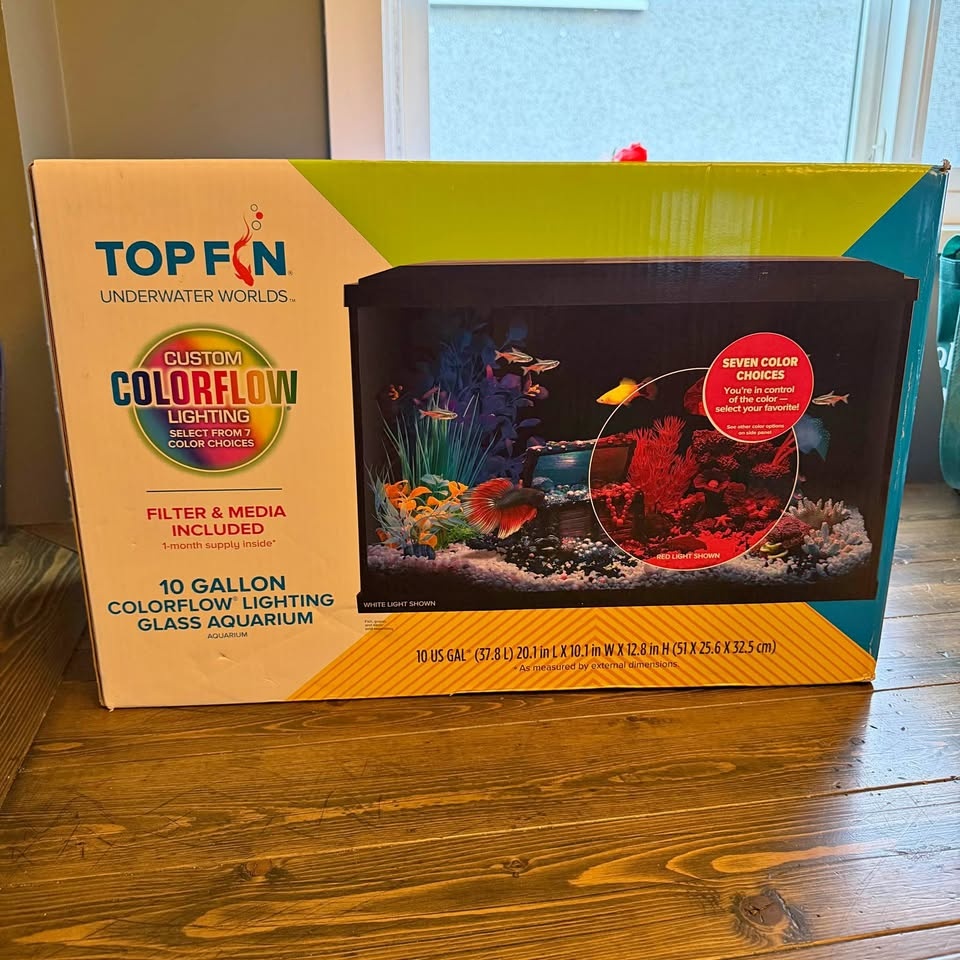 Brand New Top Fin Custom Colorflow Aquarium
