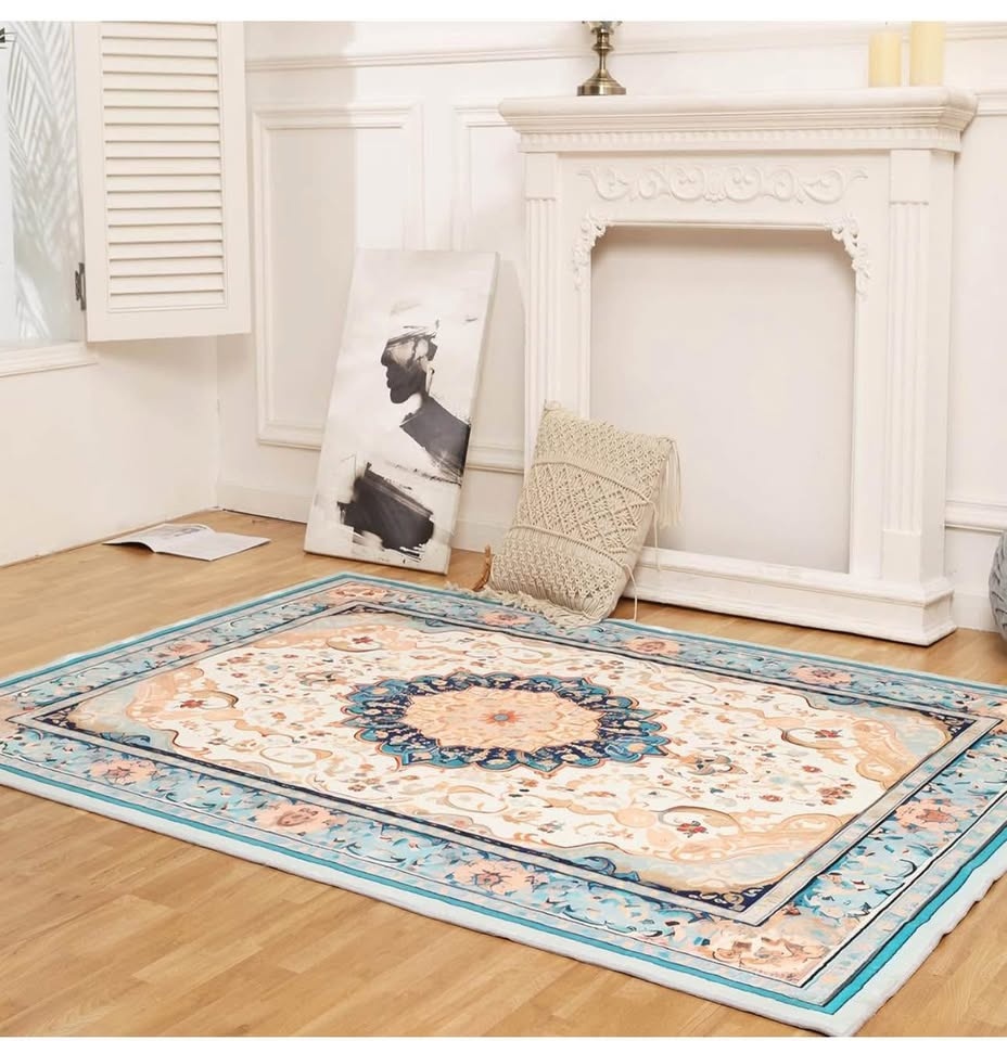 New Boho Floral Area Rug - Machine Washable 6.5' x 9.8' - photo 2