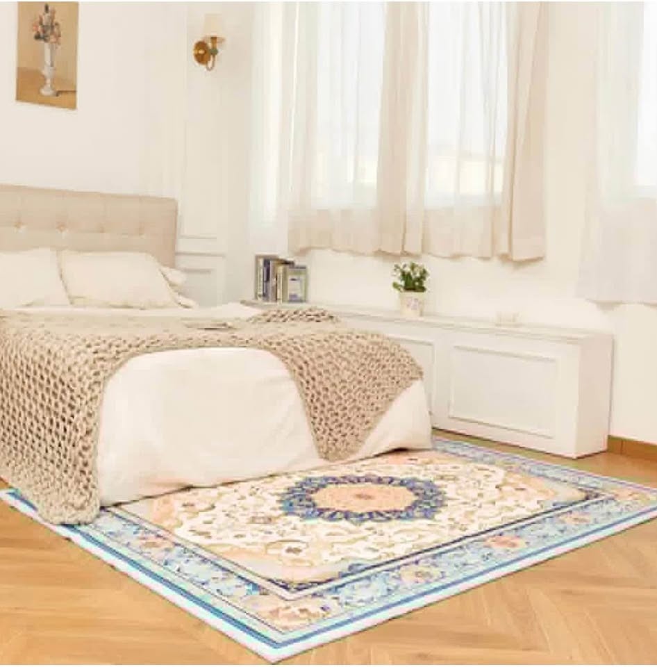 New Boho Floral Area Rug - Machine Washable 6.5' x 9.8' - photo 4