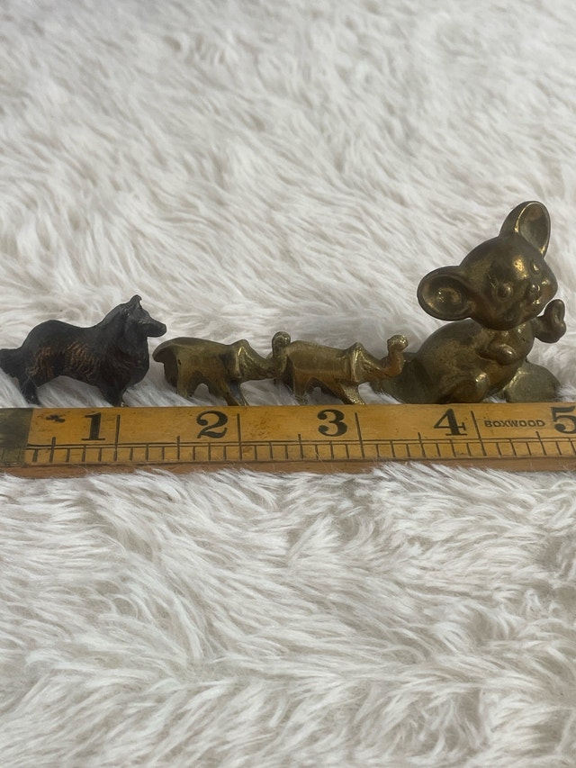 Vintage Mini Brass Figurine Candle Stick Collection - photo 3