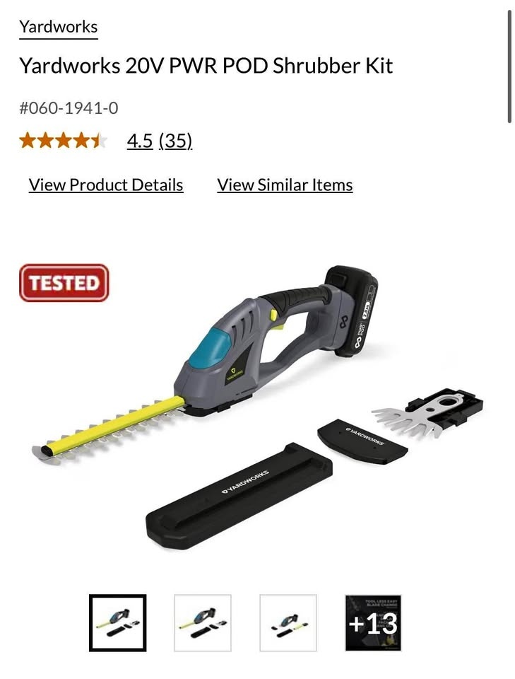 New in box Yardworks 2-in-1 shrubber and grass shear