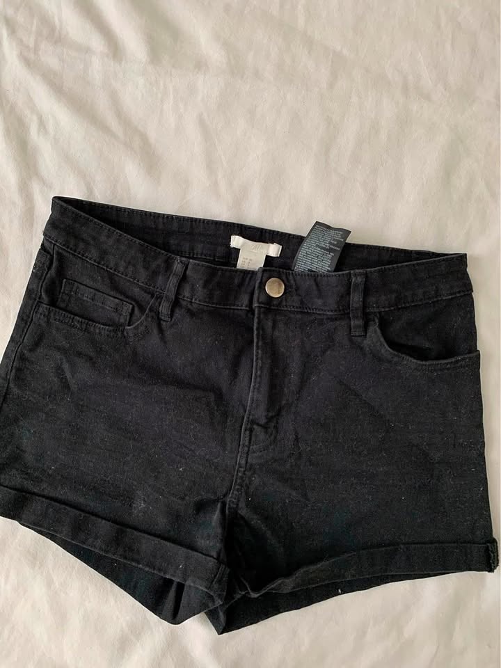 Black mini shorts from H&M