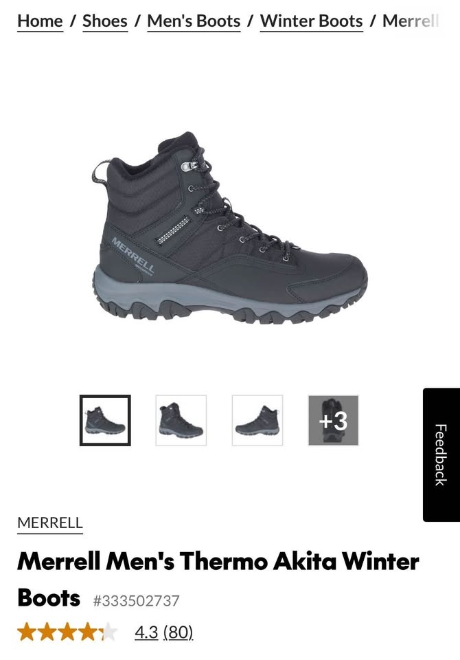Merrell Men's Thermo Akita WP Winter Boots - Black - US 10.5 - photo 2