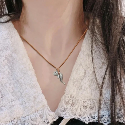 Cat Necklace Cute Gift Cat Neck Jewelry Personality - photo 2