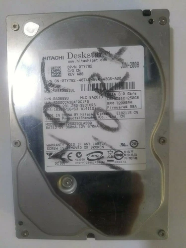 250GB HITACHI HDP725025GLA380 3.5'' SATA Desktop HDD - photo 2