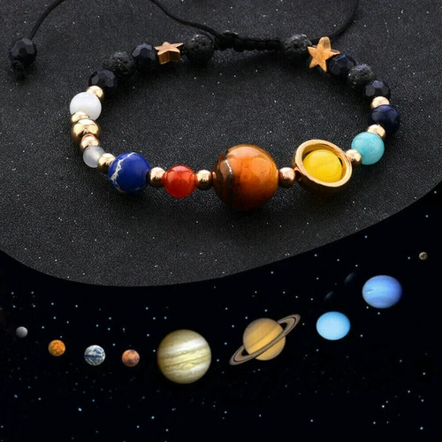 Chakra Bracelet Natural Stones Solar System Planets Gift