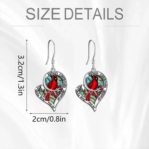 When Cardinals Appear Pendant Earrings - photo 3