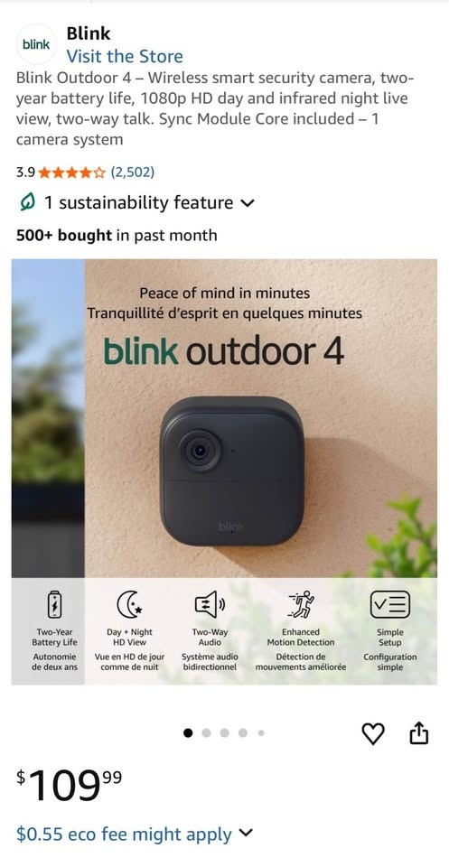 Blink Outdoor Smart Security Camera System - photo 4