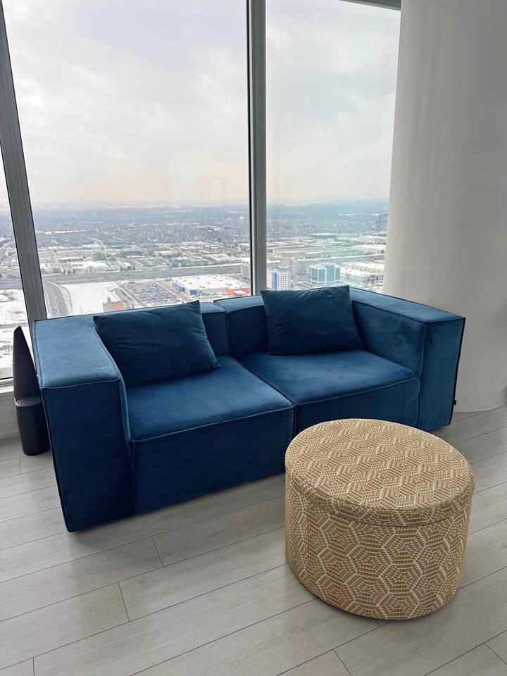 Modular Velvet Couch
