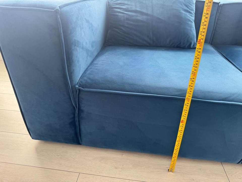 Modular Velvet Couch - photo 2