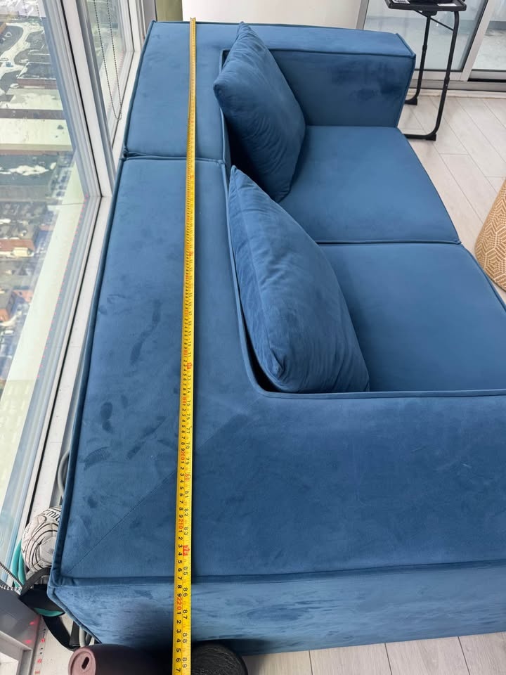 Modular Velvet Couch - photo 5
