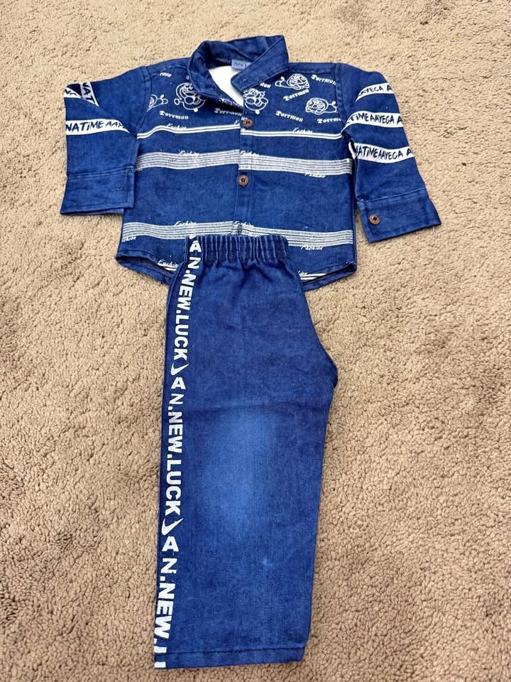 New Denim 2 piece set for baby - 6 months