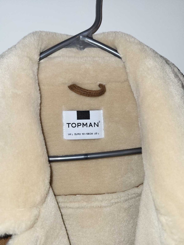 Topman Aviator Leather Jacket - Faux Suede/Shearling - photo 4