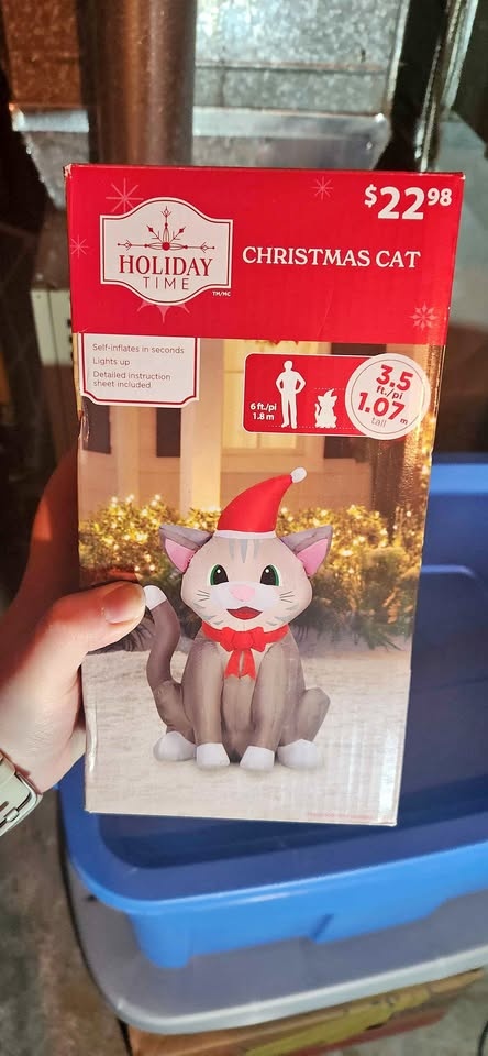 Christmas inflatable cat